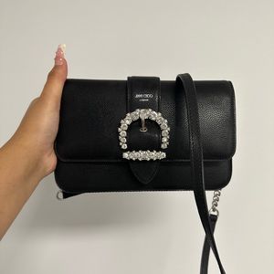 Jimmy choo Cheri Wallet on a chain with crystal buckle